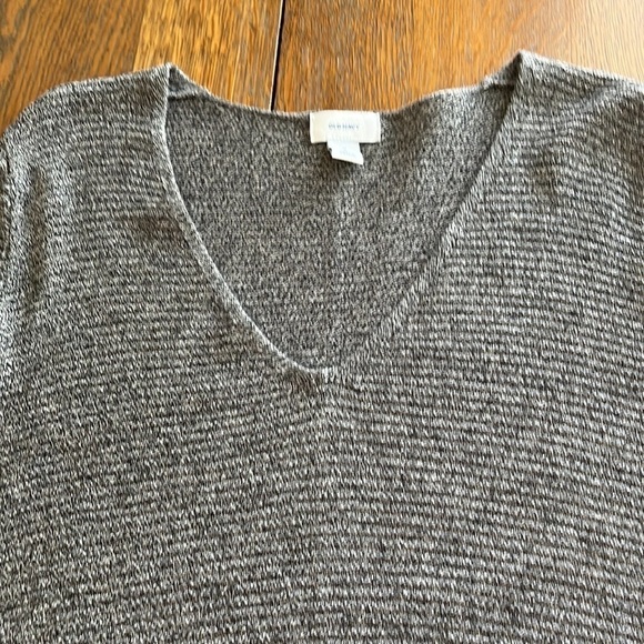 Old navy gray tunic v neck long sleeve size M light ribbed - Picture 9 of 11